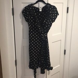 Polka dot wrap dress